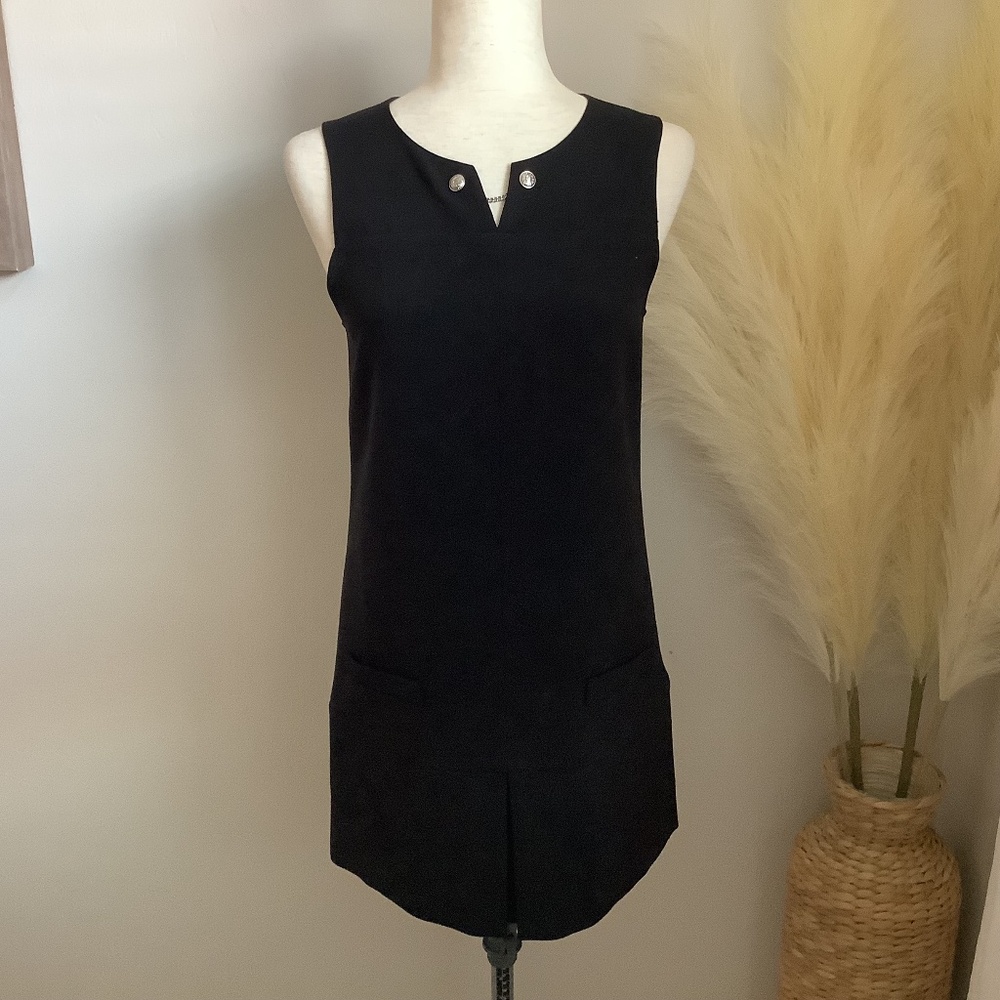 Juicy Couture Black Shift Dress with Drop Waist, Size 2 NWOT